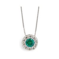 Necklace Idee Preziose dal 1987 Woman in White Gold Smeraldo 0.14 Ct IP.CK18B/3S - IP.CK18B/3S-1